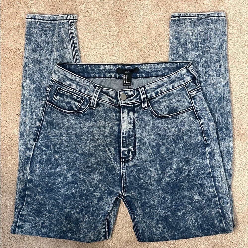 Washed Blue Jean legging